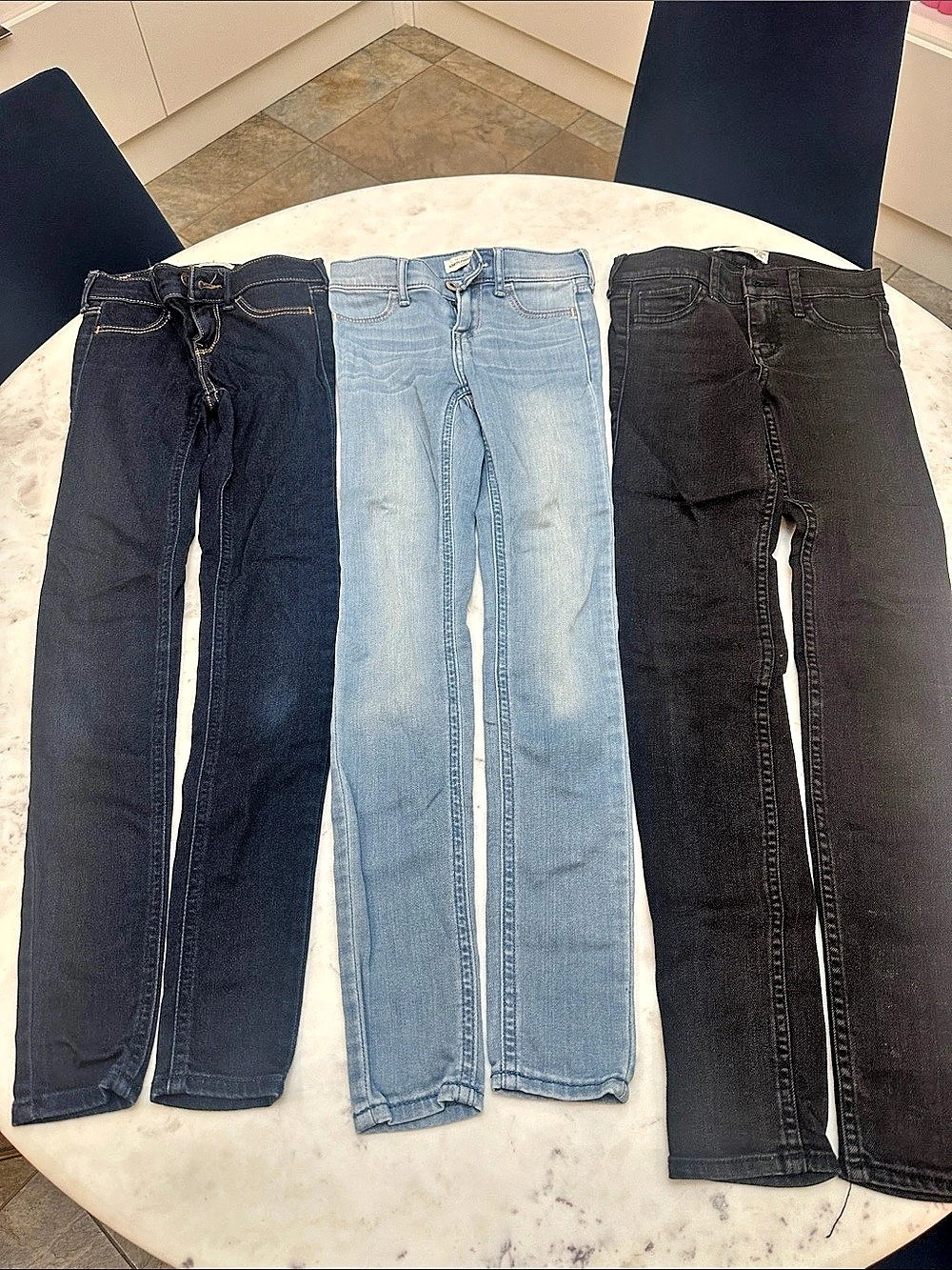 Abercrombie 12 Slim Kids Jeans Boys Size 12 Slim Jeans Lot Blue & Black